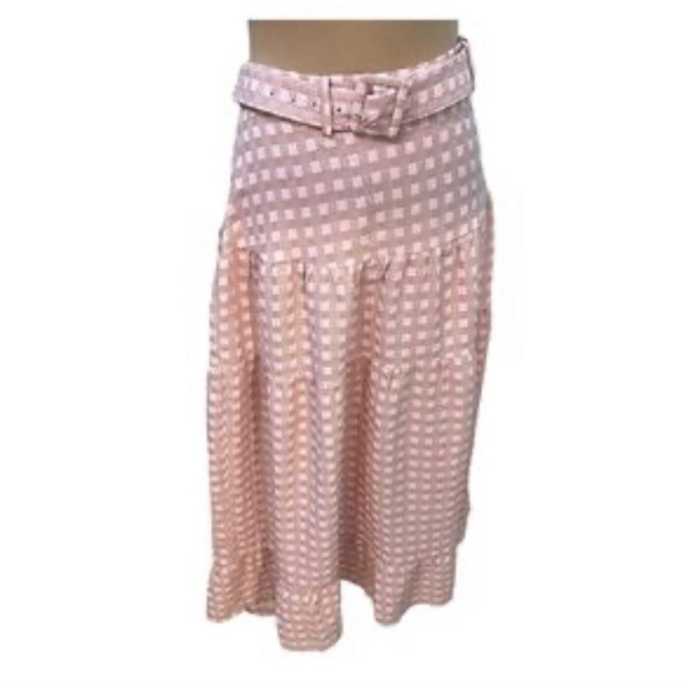 Sz S FRNCH maxi gingham skirt - Like New